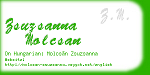 zsuzsanna molcsan business card
